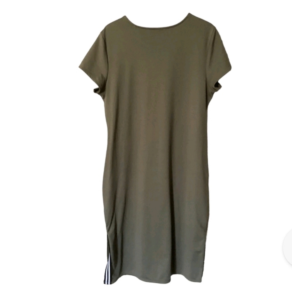 🛑 SALE No Boundaries Short Sleeve Midi Snap Bodycon Dress Y2k Ladies Large - Picture 4 of 4